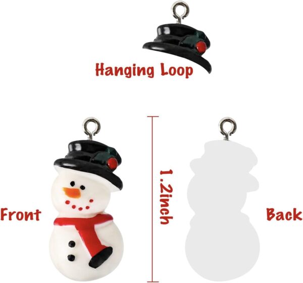 36 Pieces Mini Resin Christmas Ornaments Small Christmas Tree Decorations Set Comes with Rope Small Christmas Ornaments Christmas Tree Decorations - Image 2
