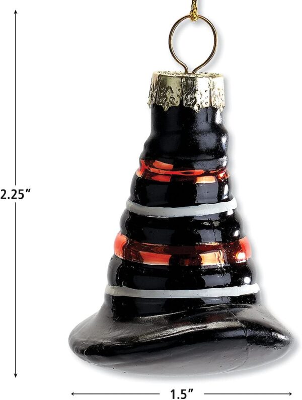 Glass Halloween Figures Ornaments - Set of 12, Holiday Home Décor, Ghost, Jack, Witches Hat - Image 2